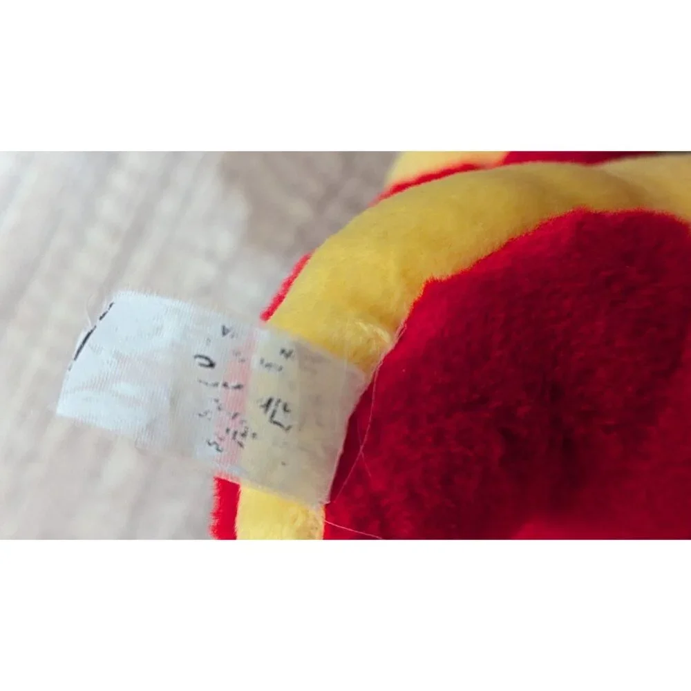 Vintage‎  Toy  Works Red Yellow Plush Dragon Toy Gold Wings 12  Stuffed Animal